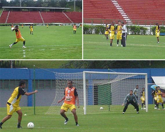 Foto do time treinando