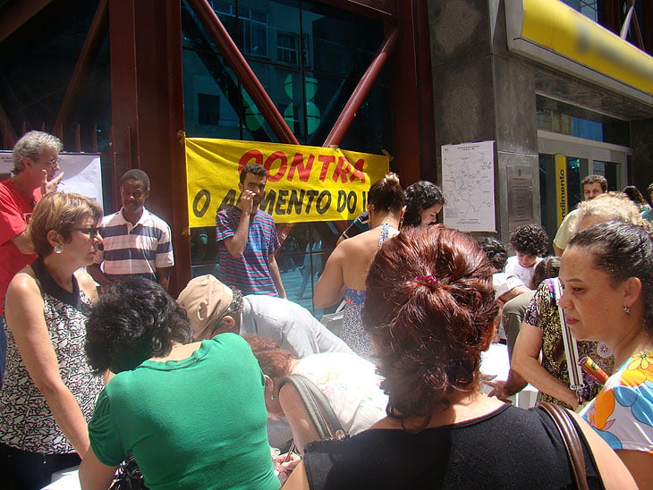 Manifestção contra o aumento do IPTU