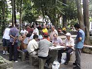 Foto de idosos no Parque Halfeld