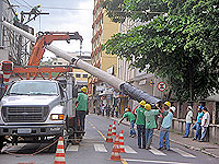 Foto de troca de poste