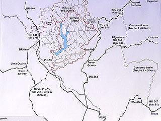 Foto de mapa de alternativa para a estrada