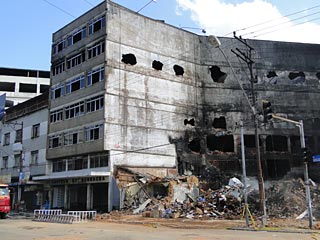 Prédios incendiados