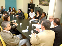 Foto da coletiva de imprensa