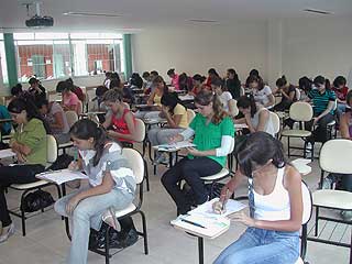 Alunos em sala de aula