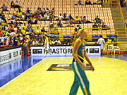 Foto de um jogo de basquete no mundial de 2006