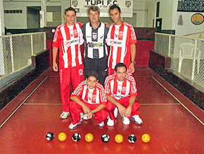 Foto de uma equipe de bocha