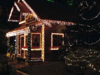 casa com decoração de Natal