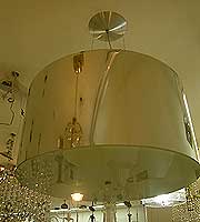 lustre com cristal preto