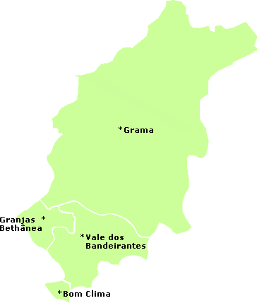 Mapa da regi?o nordeste de Juiz de Fora