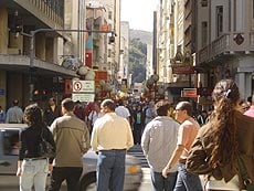 foto do calaçãdo da rua halfeld