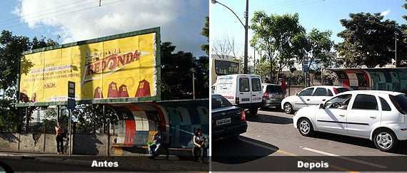 Retirada de outdoor