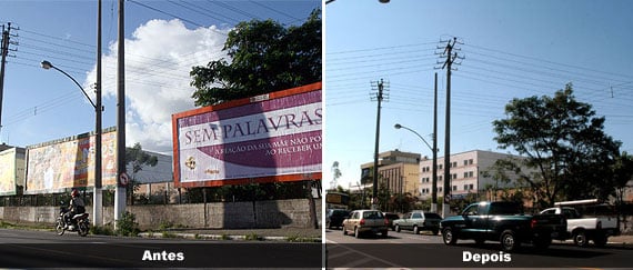 Retirada de outdoor