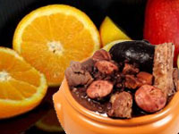 Feijoada e laranja