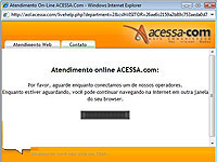 Foto da tela do servi?o de atendimento da ACESSA.com