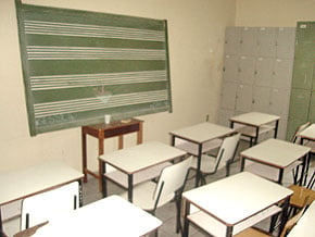 Foto de uma sala de aula