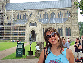 Foto de Claudia na Inglaterra