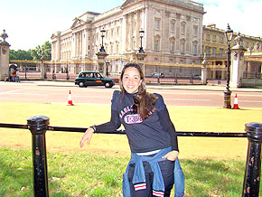 Foto de Claudia na Inglaterra